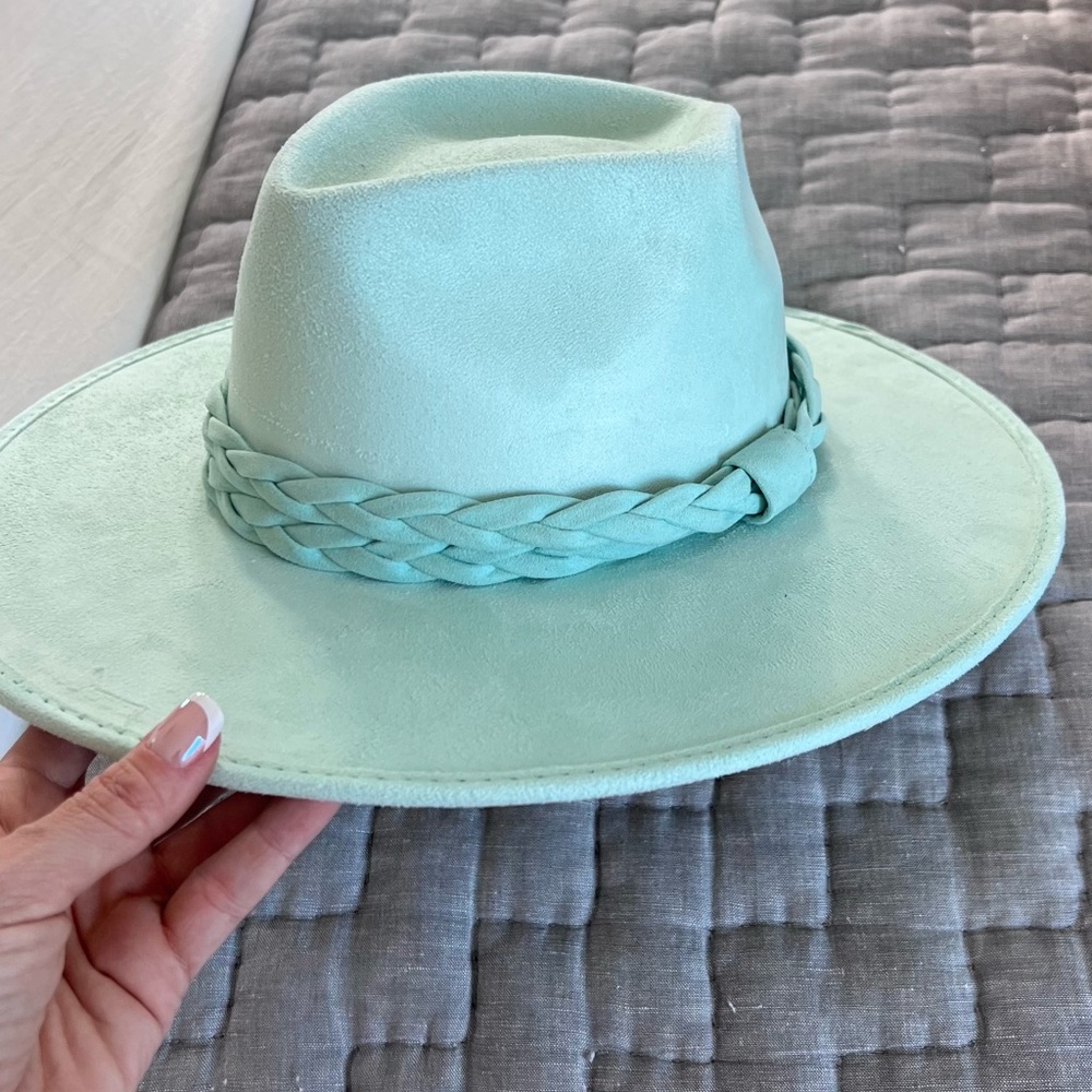 ASN Mint Green Suede Hat - NWOT